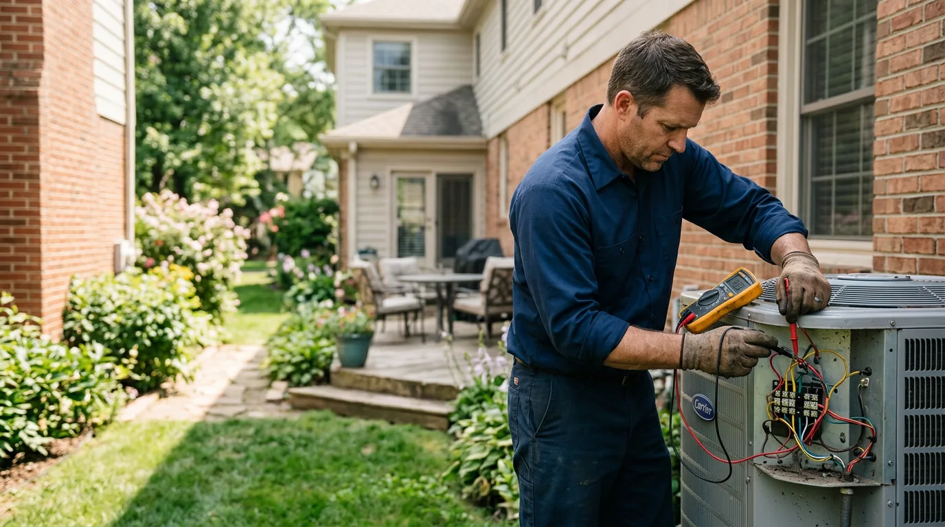 HVAC technician working near Orion, IL